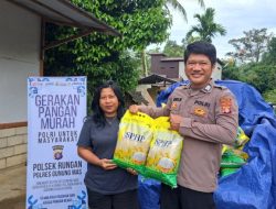Ratusan warga berbondong-bondong mendatangi lokasi penyaluran pangan murah